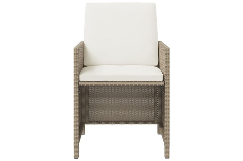 beBasic Matgrupp Utomhus för trädgården med dynor 5 delar konstrotting beige - Utemöbler - Utegrupp - Matgrupper utomhus