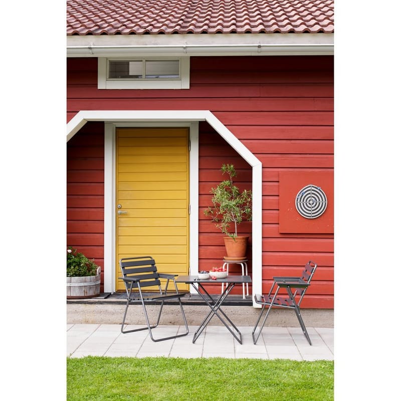 Bordsgruppset Varax Retro 401 + 2 st 305 Grå/Svart - Grå/Svart - Utemöbler - Utegrupp - Matgrupper utomhus