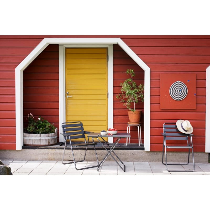 Bordsgruppset Varax Retro 401 + 2 st 305 Grå/Svart - Grå/Svart - Utemöbler - Utegrupp - Matgrupper utomhus