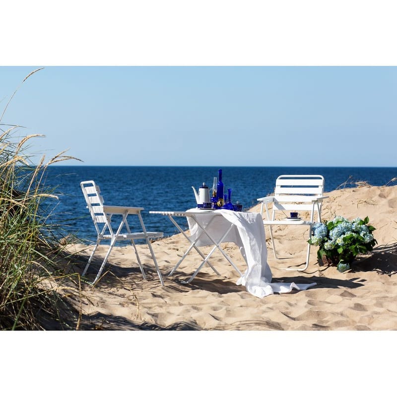 Bordsgruppset Varax Retro 401 + 2 st 305 Vit - Vit - Utemöbler - Utegrupp - Matgrupper utomhus