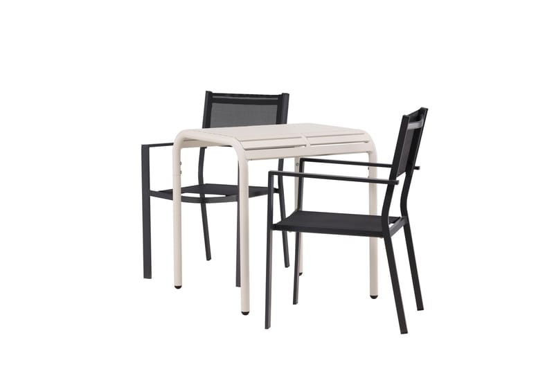 Borneo Matgrupp Utomhus + 2 Copacabana Utestolar - Beige - Utemöbler - Utegrupp - Matgrupper utomhus