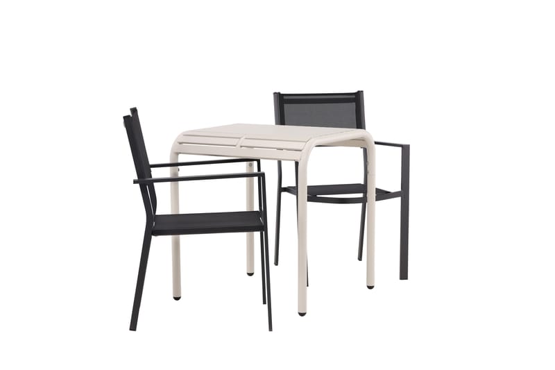 Borneo Matgrupp Utomhus + 2 Copacabana Utestolar - Beige - Utemöbler - Utegrupp - Matgrupper utomhus