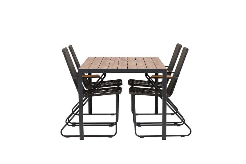 Break Matbord Utomhus 150 cm med 4 Bois Karmstol - Utemöbler - Utegrupp - Matgrupper utomhus