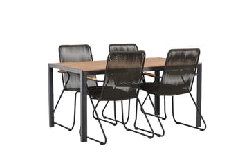 Break Matbord Utomhus 150 cm med 4 Bois Karmstol - Utemöbler - Utegrupp - Matgrupper utomhus