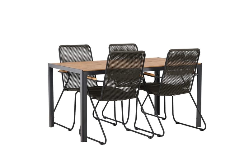Break Matbord Utomhus 150 cm med 4 Bois Karmstol - Utemöbler - Utegrupp - Matgrupper utomhus