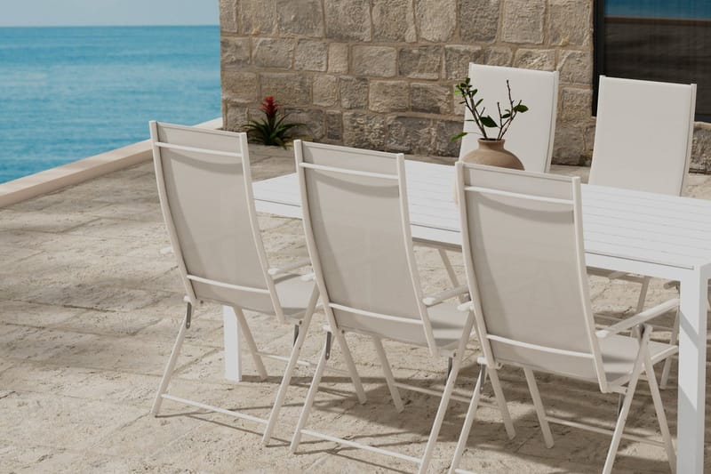 Break Matbord Utomhus 90x205 cm med 6 Levanzo Karmstol - Utemöbler - Utegrupp - Matgrupper utomhus