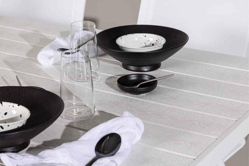 BREAK Matgrupp Utomhus 205 cm + 6 st Alling Matstolar Vit - Utemöbler - Utegrupp - Matgrupper utomhus