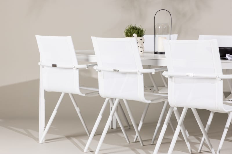 Break Matgrupp 205 cm + 6 st Alling Matstolar Vit - Utemöbler - Utegrupp - Matgrupper utomhus