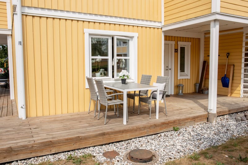 Break Matgrupp Utomhus + 4 Utestolar - Grå/Vit - Utemöbler - Utegrupp - Matgrupper utomhus