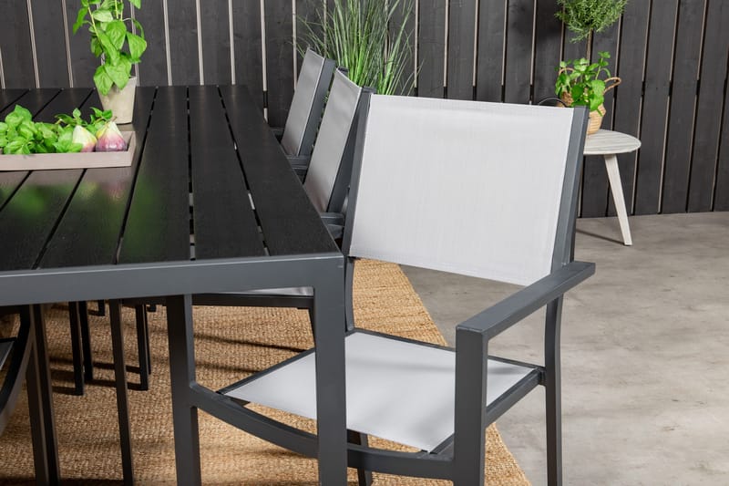 Break Matgrupp Utomhus + 6 Utestolar - Svart - Utemöbler - Utegrupp - Matgrupper utomhus