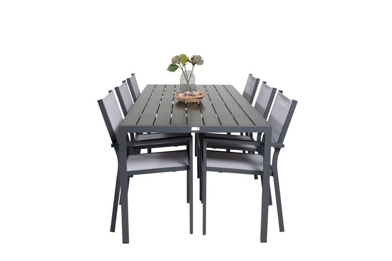 Break Matgrupp Utomhus + 6 Utestolar - Svart - Utemöbler - Utegrupp - Matgrupper utomhus