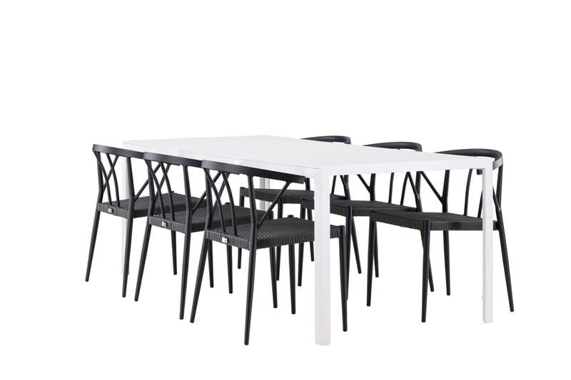 Break Matgrupp Utomhus cm Rektangulär med 6 Stina Utestolar - Utemöbler - Utegrupp - Matgrupper utomhus