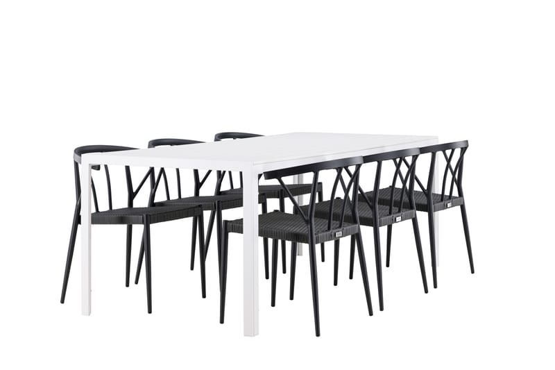 Break Matgrupp Utomhus cm Rektangulär med 6 Stina Utestolar - Utemöbler - Utegrupp - Matgrupper utomhus