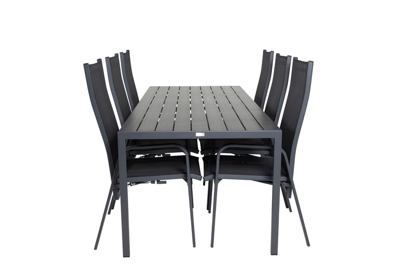 Break Matgrupp Utomhus inkl 6 Copacabana Karmstolar Utomhus, Polywood/Svart
