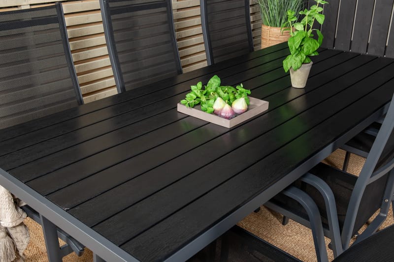 Break Matgrupp Utomhus inkl 6 Copacabana Karmstolar Utomhus - Polywood/Svart - Utemöbler - Utegrupp - Matgrupper utomhus