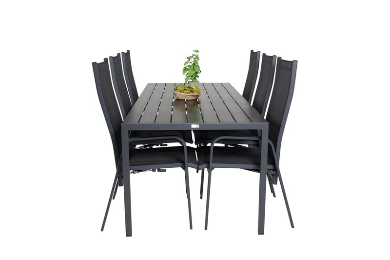 Break Matgrupp Utomhus inkl 6 Copacabana Karmstolar Utomhus - Polywood/Svart - Utemöbler - Utegrupp - Matgrupper utomhus