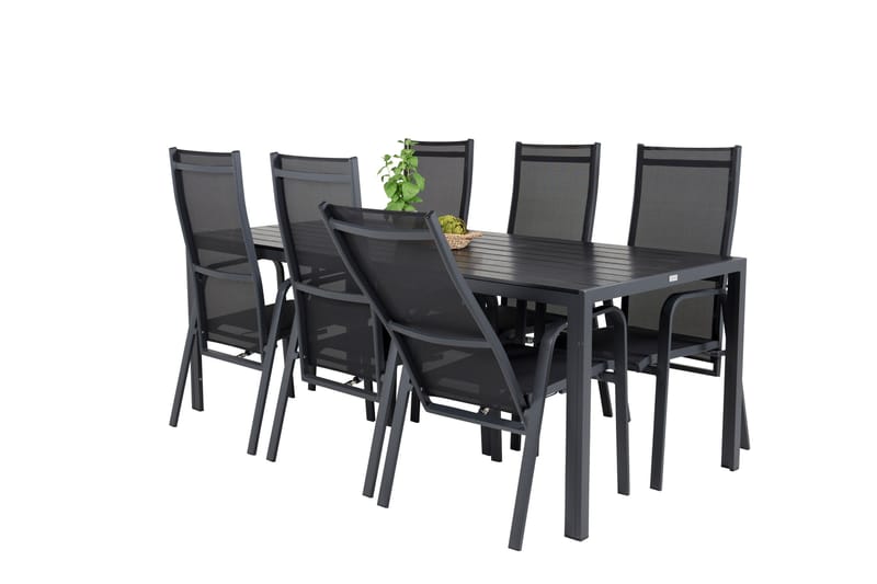 Break Matgrupp Utomhus inkl 6 Copacabana Karmstolar Utomhus - Polywood/Svart - Utemöbler - Utegrupp - Matgrupper utomhus