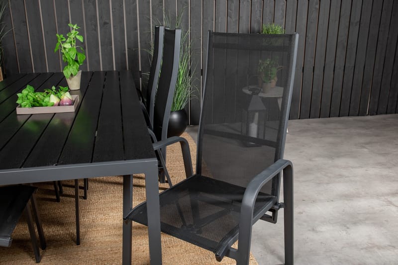 Break Matgrupp Utomhus inkl 6 Copacabana Karmstolar Utomhus - Polywood/Svart - Utemöbler - Utegrupp - Matgrupper utomhus