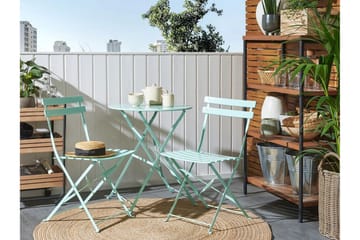 Alatri Balkongset 60 cm + 2 Utestolar - Mintgrön - Utemöbler - Utegrupp - Caféset