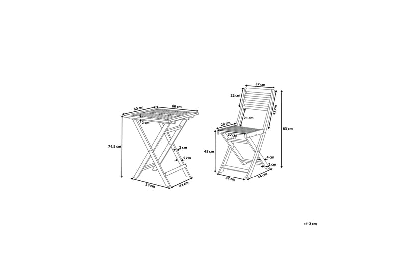 ARCELLARES Caféset Brun - Utemöbler - Utegrupp - Caféset