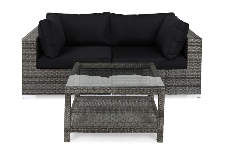 Bahamas Loungegrupp 2-sits Bord 75x75, Grå