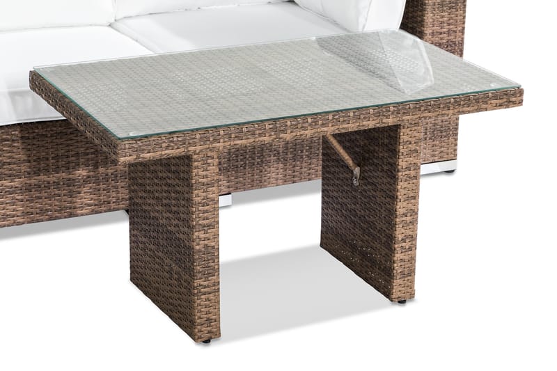 BAHAMAS Loungegrupp 2-sits Bord Sand - Utemöbler - Utegrupp - Caféset