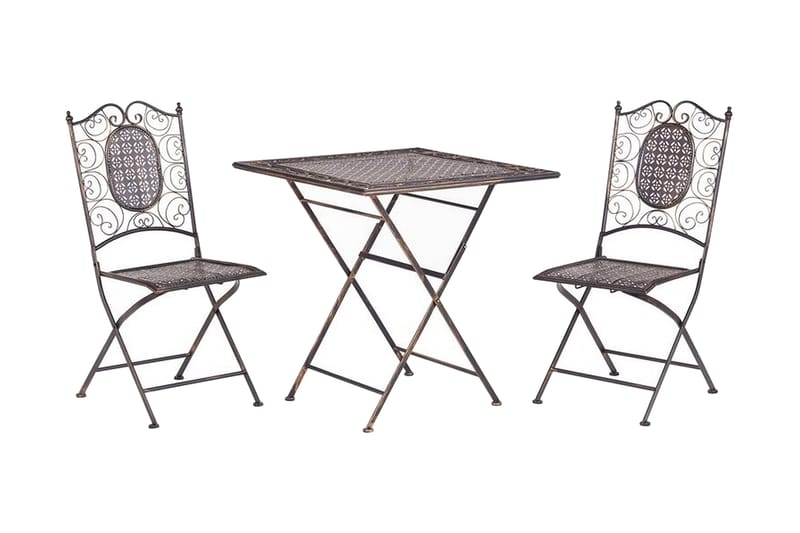 Balkongset av bord och 2 stolar svart BORMIO - Svart - Caféset - Balkonggrupper