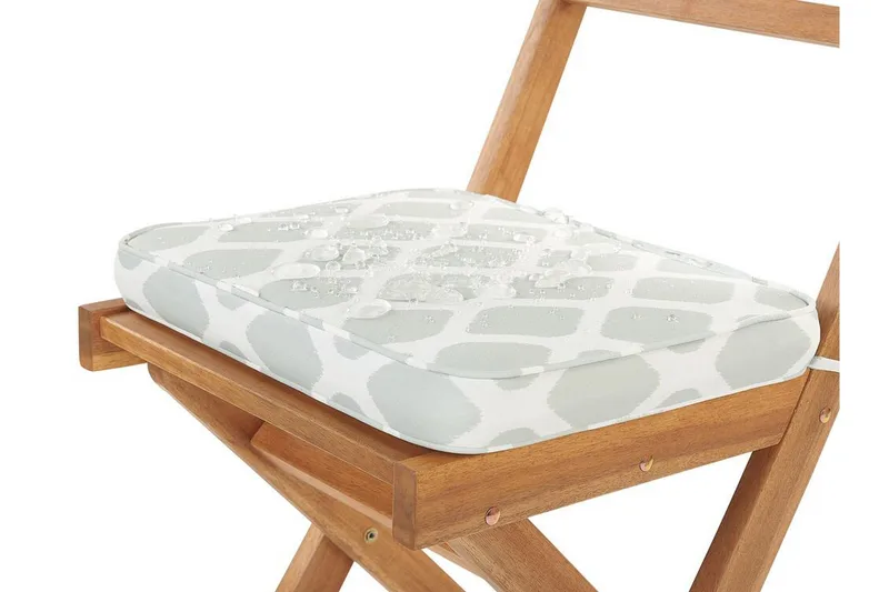 Balkongset av Utebord och 2 Utestolar brun/mintgrön FIJI - Vit - Utemöbler - Utegrupp - Caféset