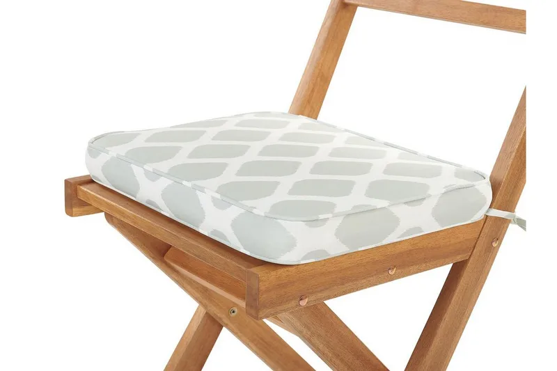 Balkongset av Utebord och 2 Utestolar brun/mintgrön FIJI - Vit - Utemöbler - Utegrupp - Caféset