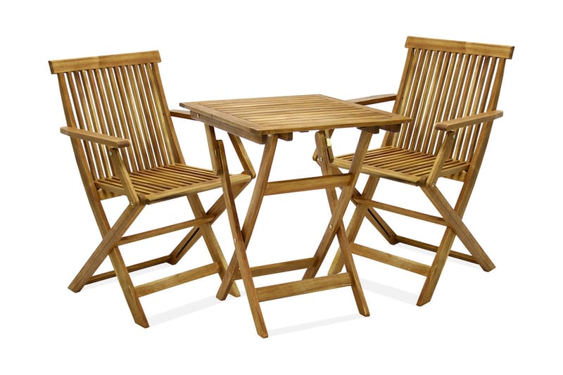 Balkongset FINLAY Utebord och 2 Utestolar 60x60xH72cm - Utemöbler - Utegrupp - Caféset