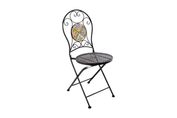 Balkongset Morocco Bord Och 2 Stolar Mosaik Black, Multicolor - Utemöbler - Utegrupp - Caféset