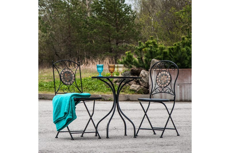 Balkongset Mosaic Utebord Och 2 Utestolar D60xh70 cm - Utemöbler - Utegrupp - Caféset