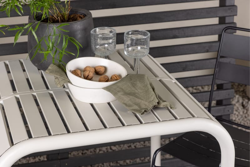 Borneo Caféset 70 cm + 2 st Lina Matstolar - Svart/Beige - Utemöbler - Utegrupp - Caféset