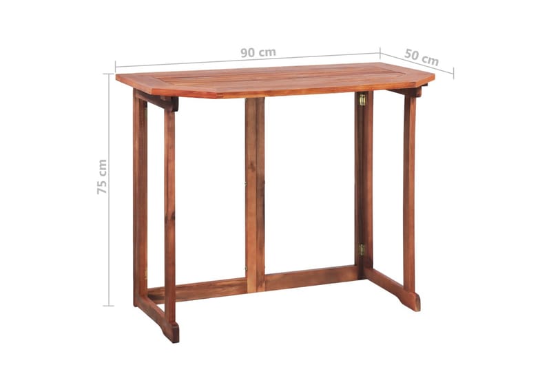 Caféset 2 delar massivt akaciaträ - Brun - Utemöbler - Utegrupp - Caféset