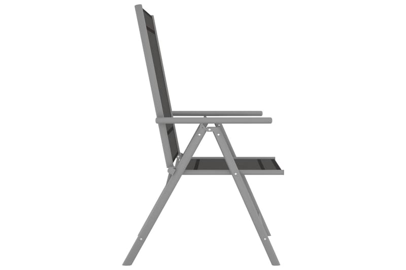 Caféset 3 delar aluminium och textilen silver - Silver - Utemöbler - Utegrupp - Caféset