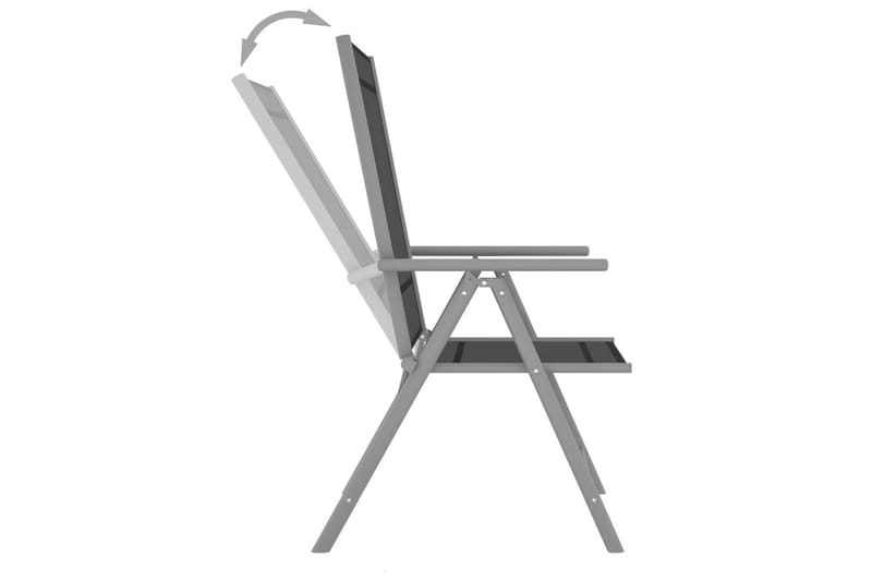 Caféset 3 delar aluminium och textilen silver - Silver - Utemöbler - Utegrupp - Caféset