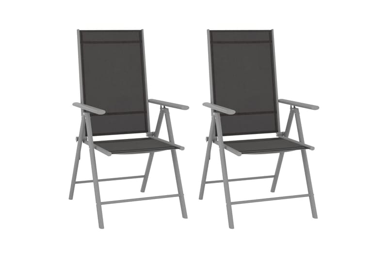 Caféset 3 delar aluminium och textilen silver - Silver - Utemöbler - Utegrupp - Caféset