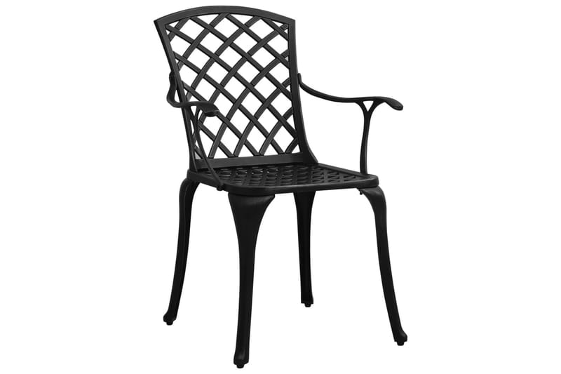Caféset 3 delar gjuten aluminium svart - Svart - Utemöbler - Utegrupp - Caféset