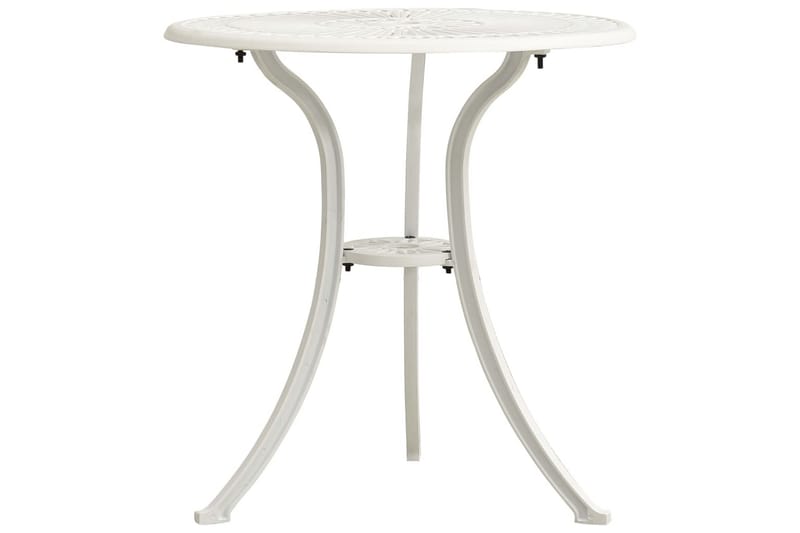 Caféset 3 delar gjuten aluminium vit - Vit - Utemöbler - Utegrupp - Caféset