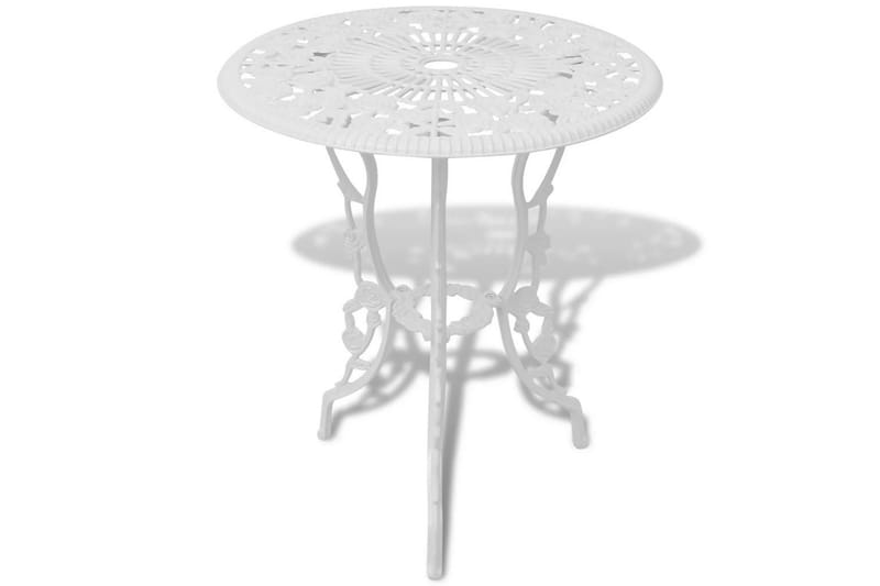 Caféset 3 delar gjuten aluminium vit - Vit - Utemöbler - Utegrupp - Caféset