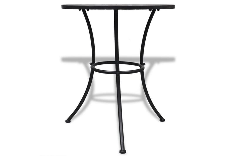 Caféset 3 delar keramik terrakotta och vit - Brun - Utemöbler - Utegrupp - Caféset