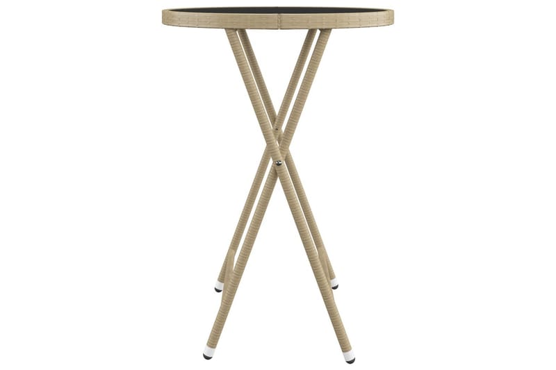 Caféset 3 delar konstrotting och härdat glas beige - Beige - Caféset - Balkonggrupper