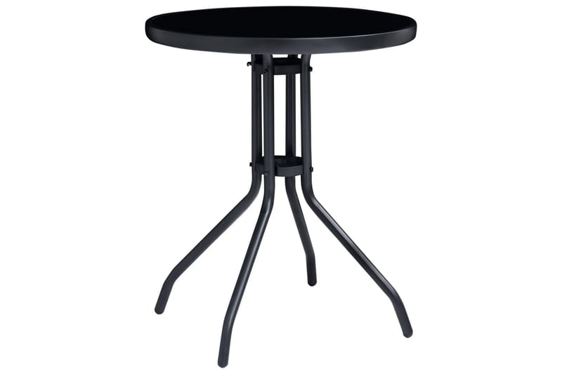 Caféset 3 delar svart och antracit - Svart - Utemöbler - Utegrupp - Caféset