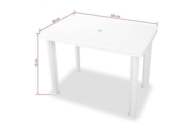 Caféset 3 delar plast vit - Vit - Utemöbler - Utegrupp - Caféset