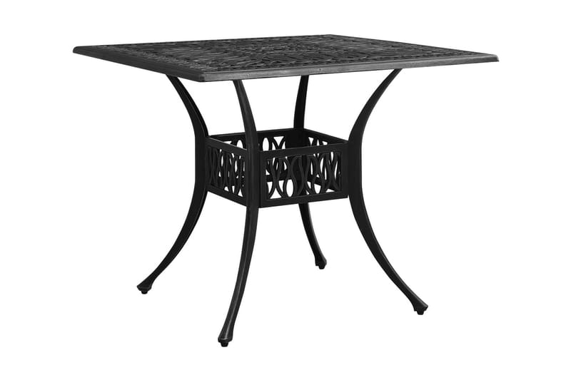 Caféset 5 delar gjuten aluminium svart - Svart - Utemöbler - Utegrupp - Caféset