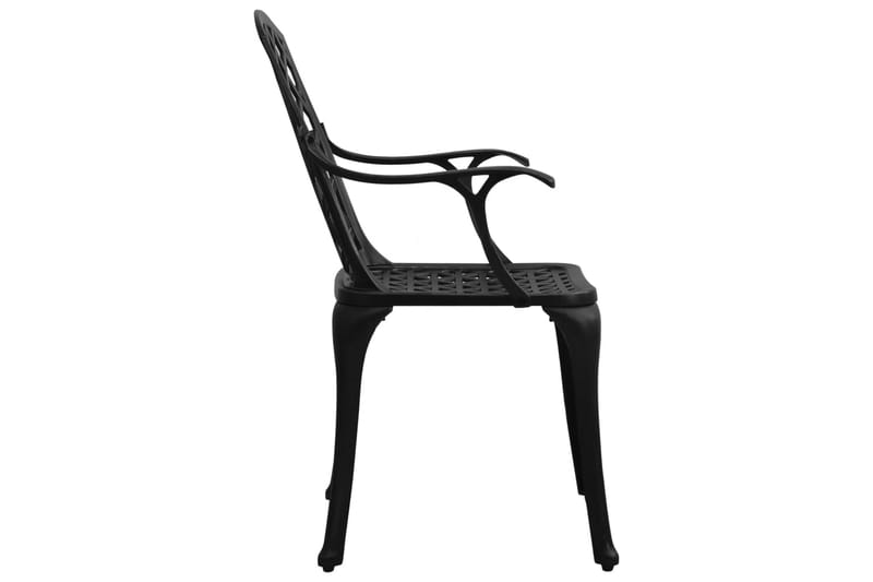 Caféset 5 delar gjuten aluminium svart - Svart - Utemöbler - Utegrupp - Caféset