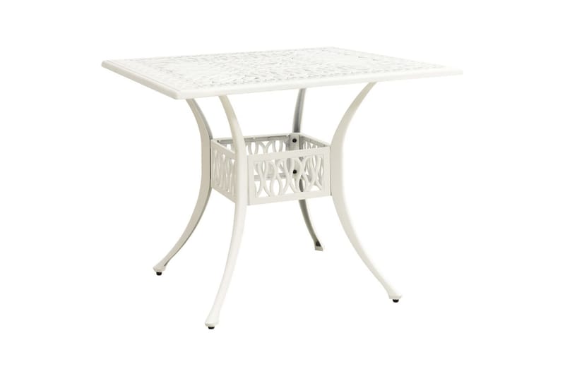 Caféset 5 delar gjuten aluminium vit - Vit - Utemöbler - Utegrupp - Caféset