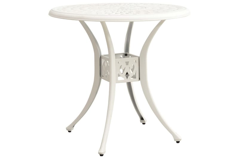 Caféset 5 delar gjuten aluminium vit - Vit - Utemöbler - Utegrupp - Caféset