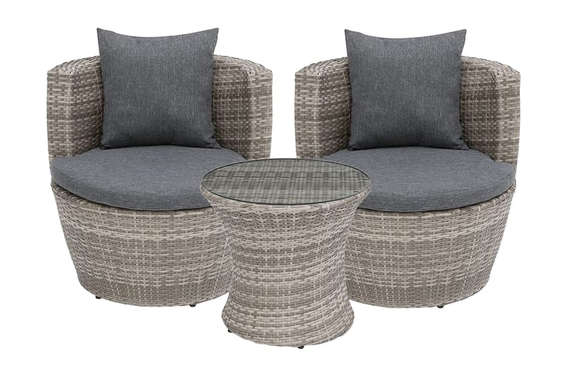 Capri Balkongmöbelset 54 cm, Grå