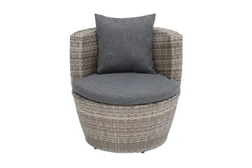 Capri Balkongmöbelset 54 cm - Grå - Utemöbler - Utegrupp - Caféset